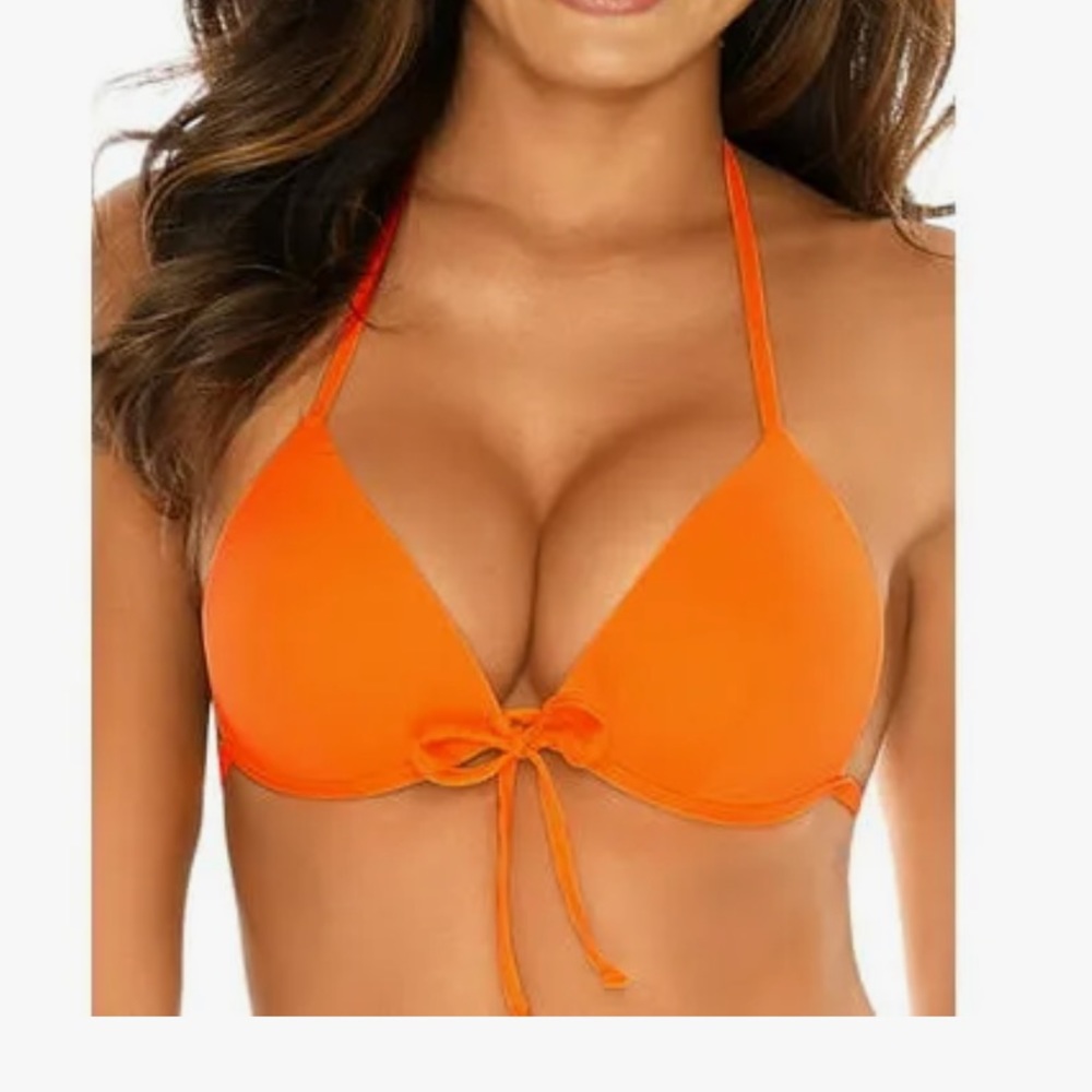 Orange Pushup Bikini Top Never Worn